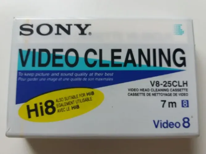 Fita de Limpeza Câmera 8mm / video 8 / Hi8 Sony V8-25CLH -Video Cleaning - Nova e Lacrada