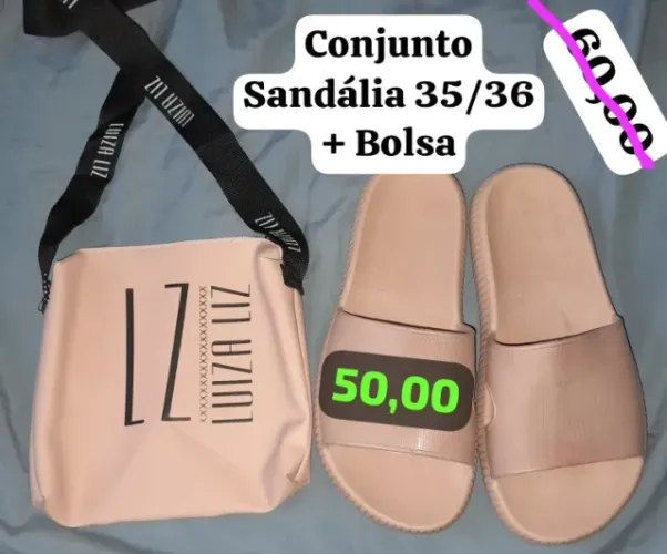 Kit sandalia + bolsa,novos