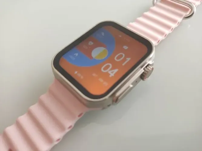 (Novo) Relógio Smart Hw9 Ultra Mini 41mm Rosa Português