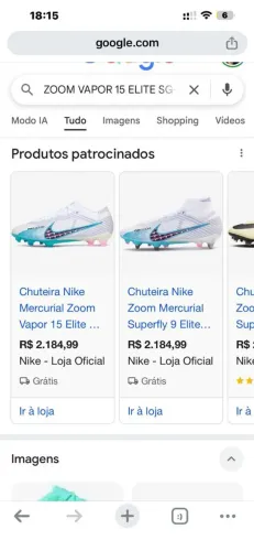 Chuteira Nike Vapor 15 Elite