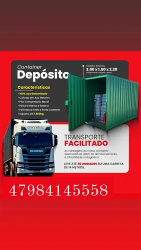 Container Depósito 3,00 x 1,50 x 2,20