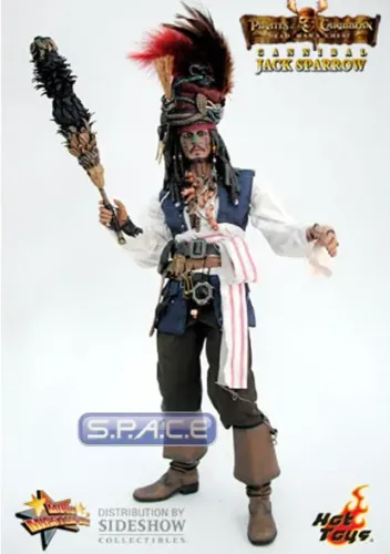 Acessórios Captain Jack Sparrow Cannibal King Hot Toys Cabeça Peças Figura de Ação