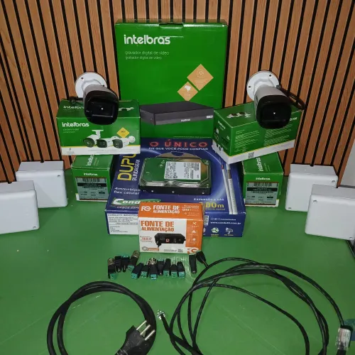 Câmeras de segurançade 20 metros kit completo já instalado aceitamos cartões .