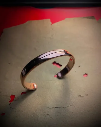 Pulseira de cobre puro maciço Convexa