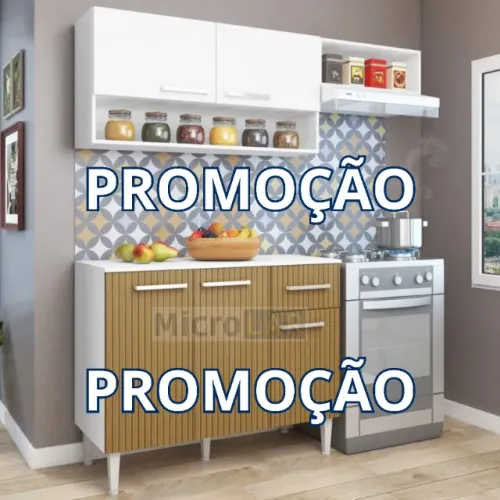 Armário de Cozinha com Balcão Lisper - Já Entrega e Monta