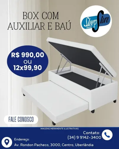 Box com Auxiliar e Baú Sleep Store