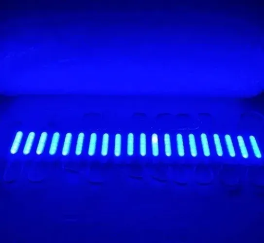 20 Módulo de Led Azul 12v 7050 2w 160º Letra Caixa Letreiro