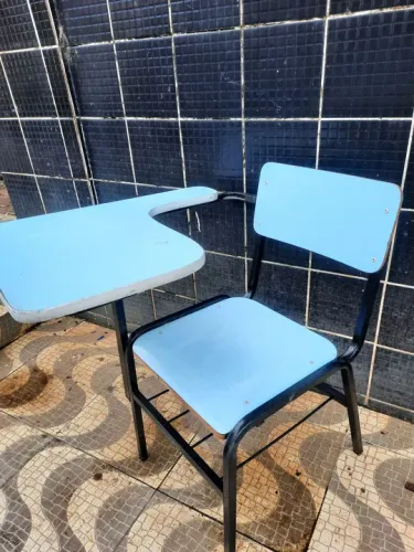 Cadeira Escolar com Mesa - Azul