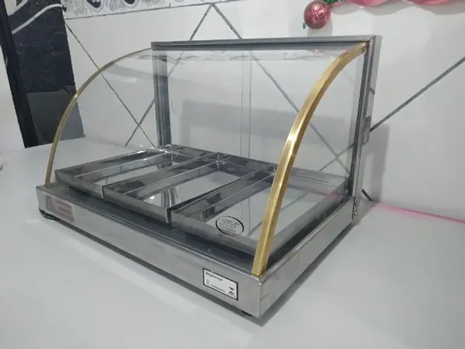 ESTUFA VITRINE PARA SALGADOS (3 BANDEJAS) - Ótimo Estado!