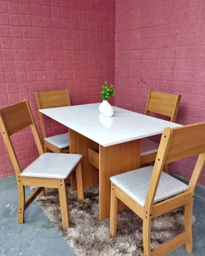 Mesa de cozinha madeira off white - Entrega GRATIS - 10x sem juros