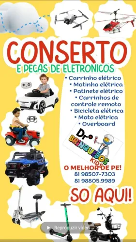 Conserto, manutenção, reparo de brinquedos elétricos e eletrônicos 