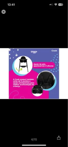Cadeira de Alimentação Cook Cosco Kids