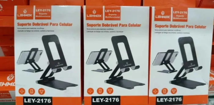 Suporte de ferro dobrável pra celular