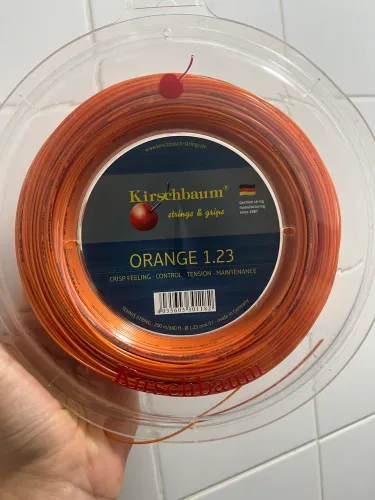 corda de tênis - kirschbaum orange 1.23mm
