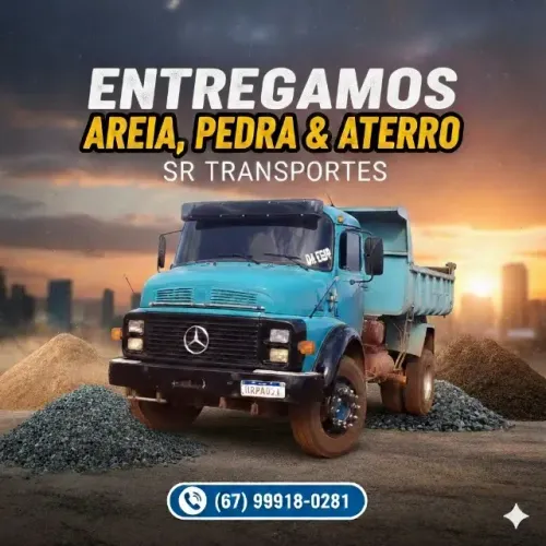 Areia, pedra e aterro