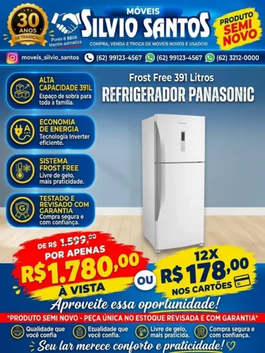 Geladeira frost free 400 litros combino entrega