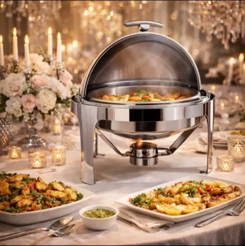 Rechaud Redondo para Buffet - Locação para Casamentos, Festas e Eventos