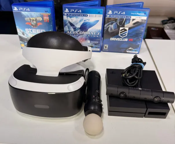 Óculos de realidade virtual vr com 3 jogos