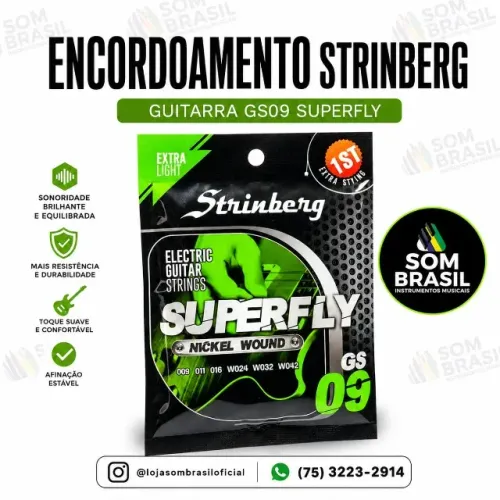 ENCORDOAMENTO STRINBERG GUITARRA 009 GS9 SUPERFLY