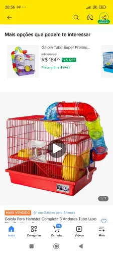Gaiola para hamster