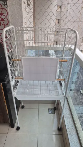 Viveiro Tubular Desmotável com Bandeja Malha Larga Mônaco Único