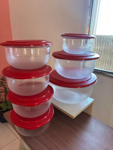 Super Kit Jogo Tigelas Premier Tupperware Policarbonato - 7 Peças Original