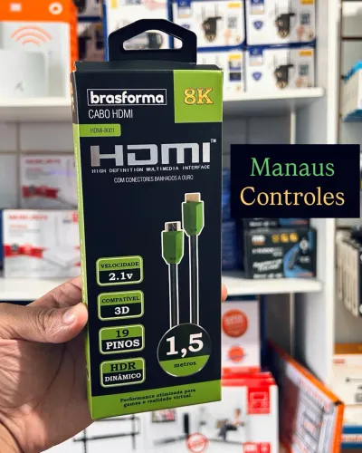 Cabo Hdmi 1,50cm 8K Ultra Rápido Ideal para PS/ Xbox