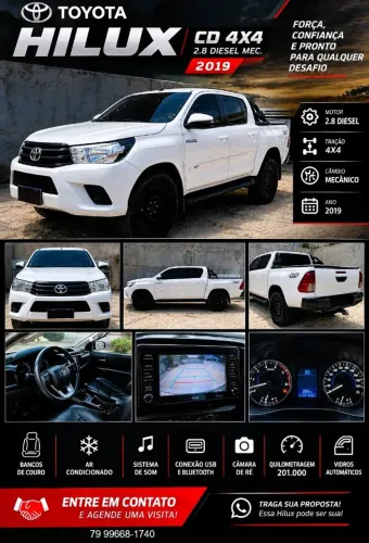 Toyota Hilux CD 4X4 2.8 Diesel Mec. 2019