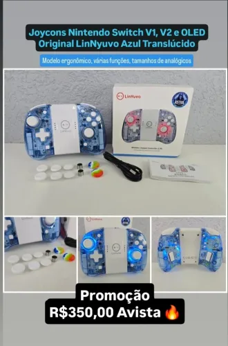 Joycons Nintendo Switch Originais Marca LinNyuvo Novos !!!