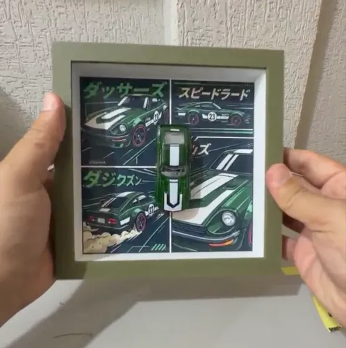 Hot Wheels® Quadro Caixa Alta 3D: Custom Datsun 240Z
