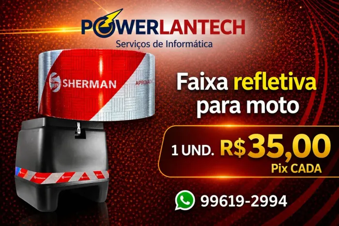 Faixa refletiva baú de moto