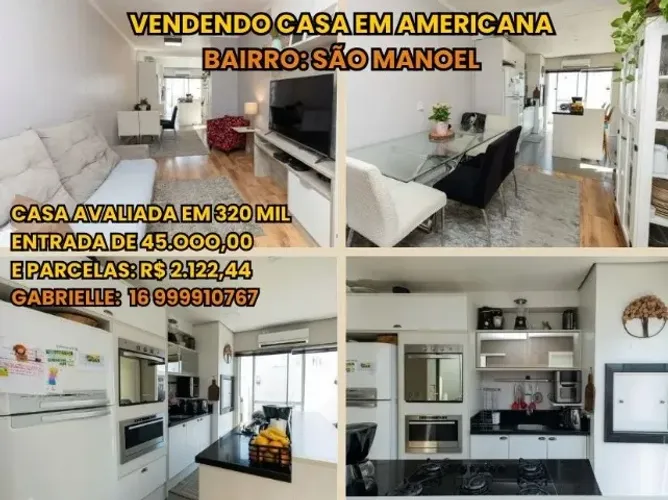 VENDO CASA EM AMERICANA, BAIRRO SÃO MANOEL