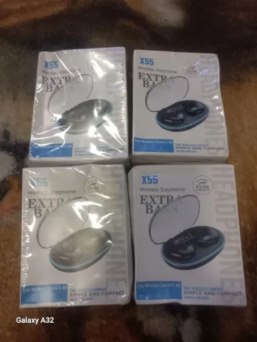Fone de ouvido Bluetooth x55 com comando de voz
