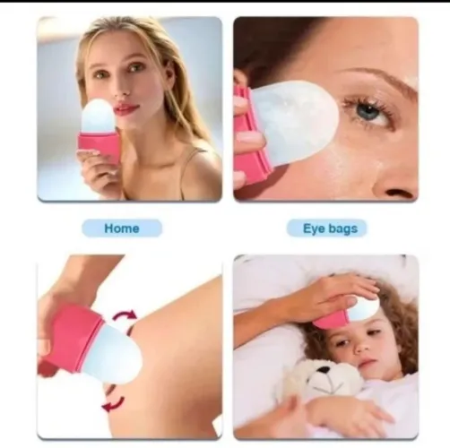 Bandeja de silicone cubo de gelo massageador de rosto reutilizável Cuidados faciais