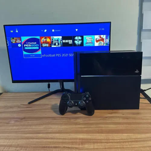 Ps4 1TB Desbloqueado com jogos !