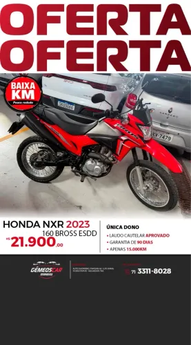 HONDA 2023 NXR 160 BROSS ESD 160 ÚNICO DONO IMPECÁVEL