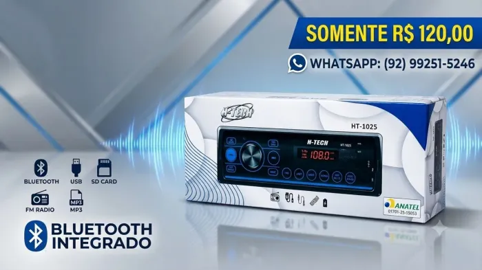 Rádio de carro Mp3 / bluetooth