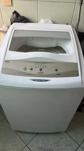 Máquina Brastemp 8 branca bojo inox. 