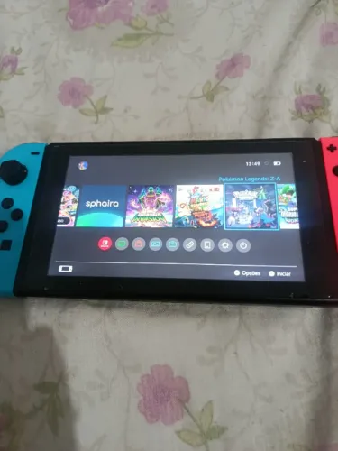 Nintendo switch v1 desb sd 64+32 da interna ,dong pro desb e controle adicional