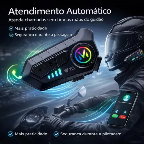 Fone Bluetooth para Capacete Comunicador com Microfone! ?