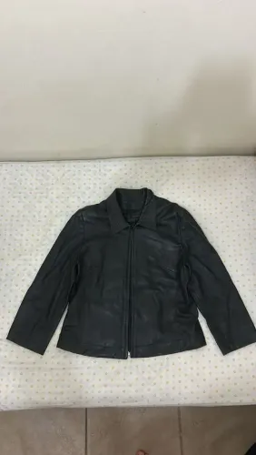 Jaqueta vintage couro legítimo preta