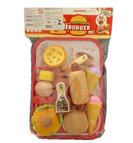 Brinquedo kit de lanchonete infantil