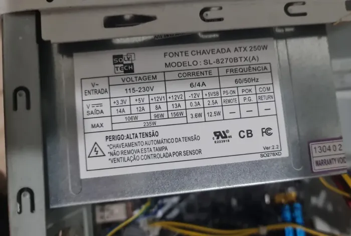 Fonte pc 250w