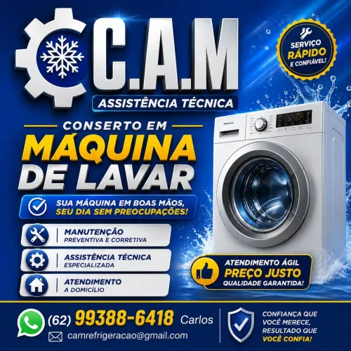 Assistência Técnica/Máquina de Lavar/Goiânia/Aparecida de Goiânia/