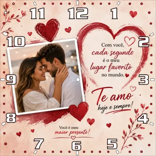 Relógio Decorativo Personalizado para Sala, Quarto ou Escritório