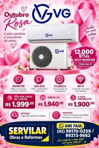 Split de 9 a 60.000 Btu's VG