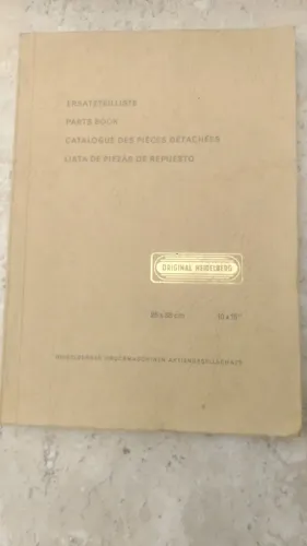 Catálogo Heidelberg Leque - 2 Edições ( Português - Alemão )