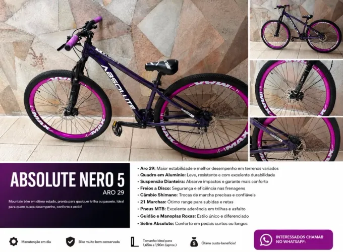 Bicicleta Absolute Nero 5 Aro 29