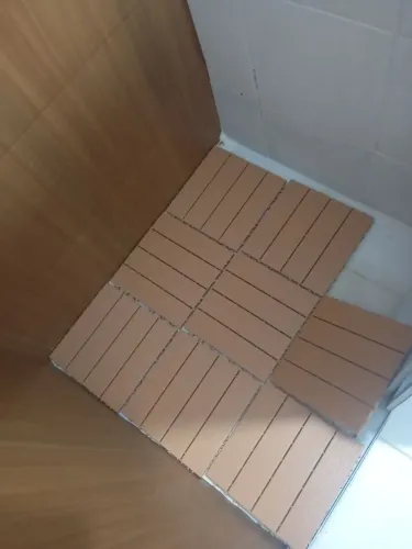 Piso Modular Deck de Plástico 30x30cm Textura Rustico Plástico Encaixe Decks