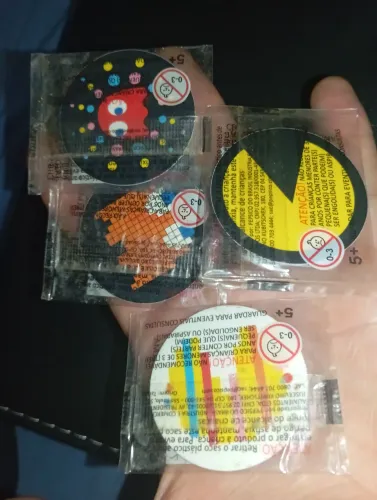 5 Tazos PACMAN Elma Chips (4 Lacrados)